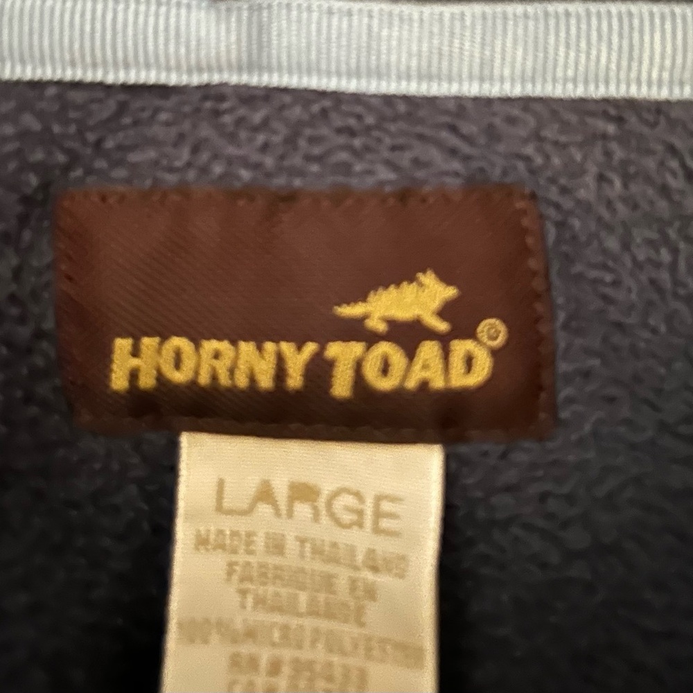 Horny Toad Blue Fleece Quilted Hoodie Large - Picture 4 of 4